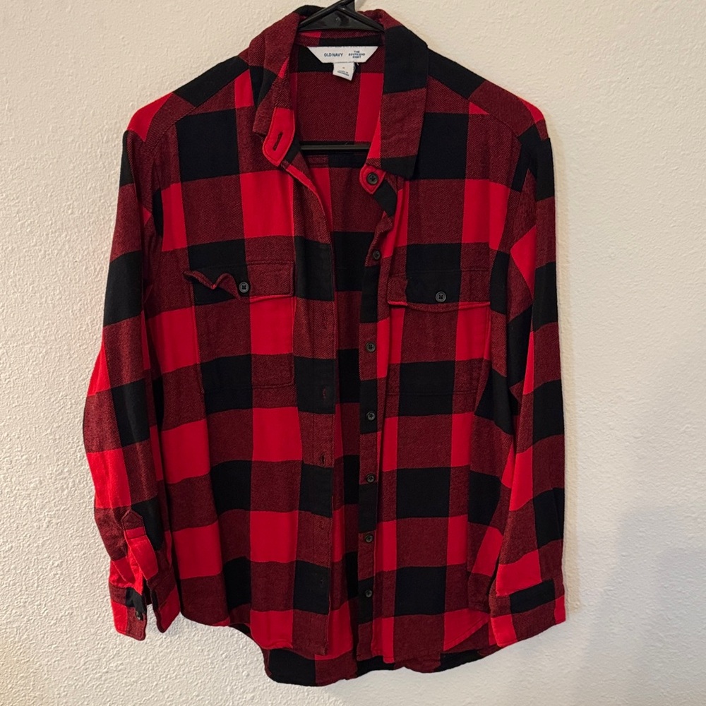 Buffalo Plaid Old Navy Boyfriend Button Up